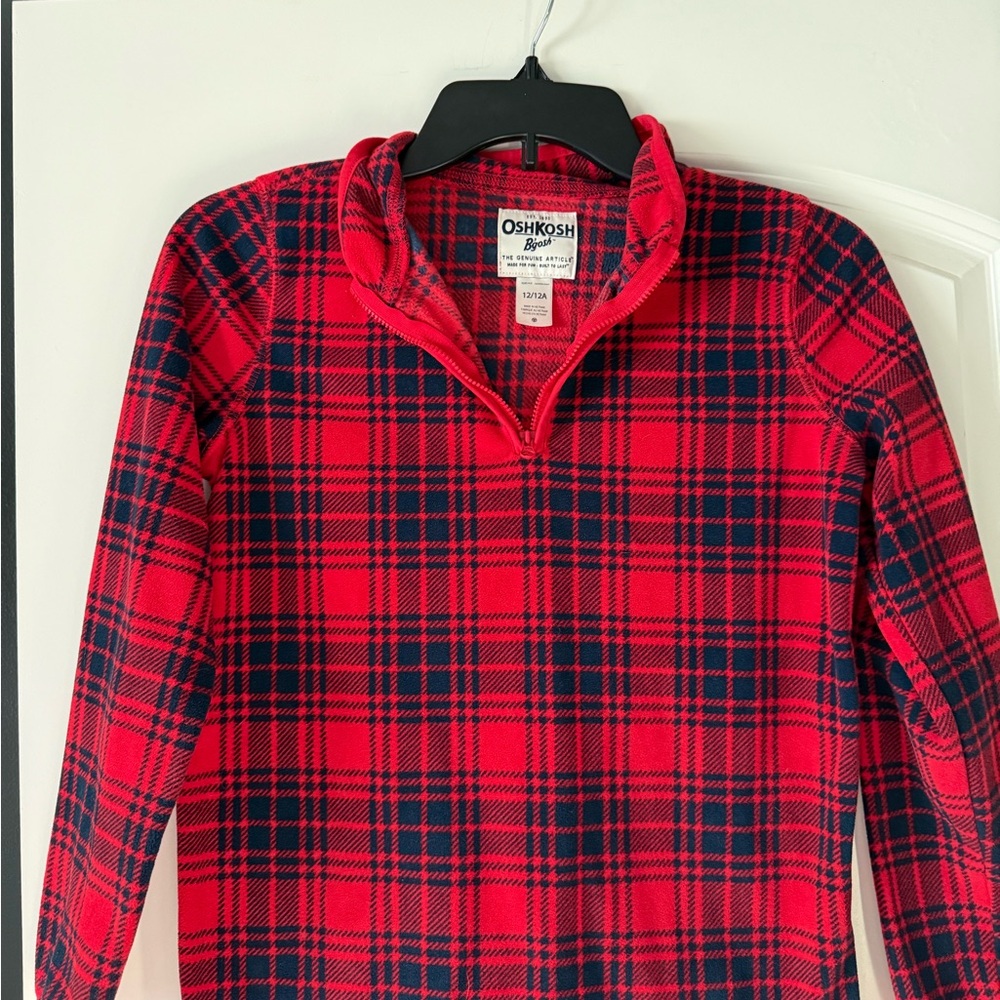 OshKosh B'gosh Red and Blue Plaid Pullover